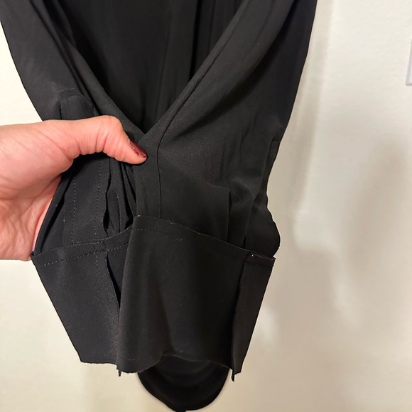 Norma Kamali Women's Boyfriend Shirt Shirred Skirt Dress Black Size Small - Picture 8 of 10